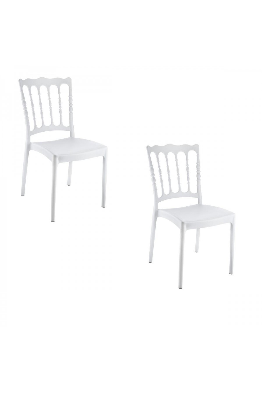 Holiday Napolyon Beyaz Düğün Sandalyesi | 2'li Set 